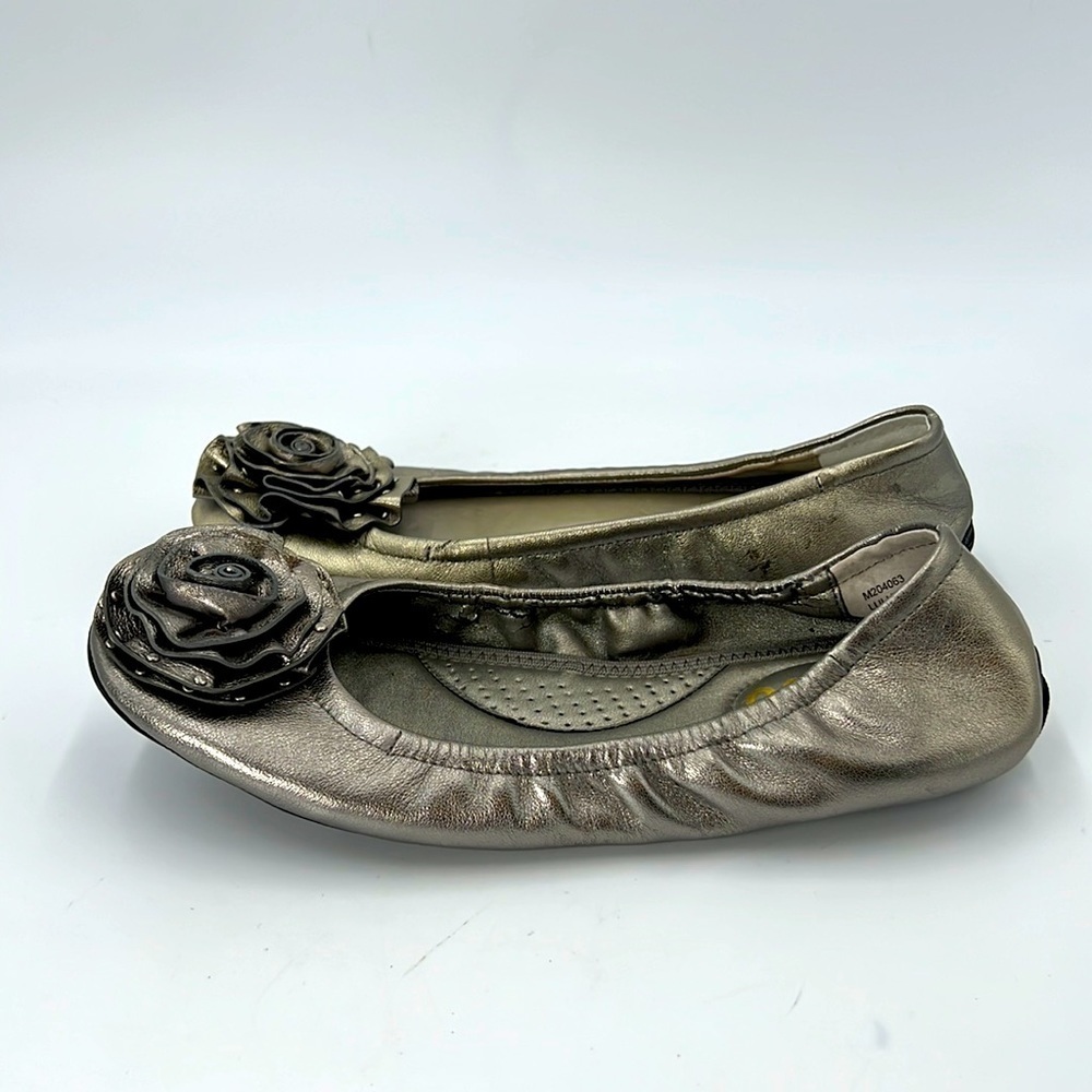 Me Too Bronze Leather Flats